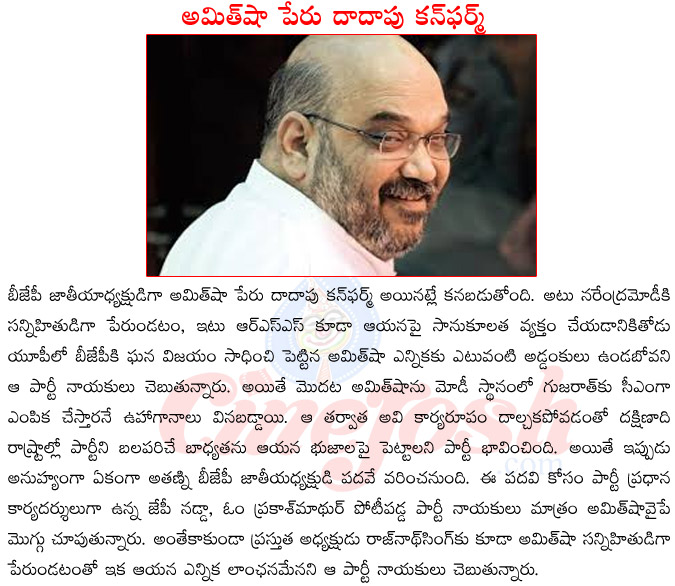 bjp leader amith shah,bjp new president amith shah,amith shah in fake encounter controversy,amith shah vs narendra modi,rss support for amith shah,bjp president rajnath singh  bjp leader amith shah, bjp new president amith shah, amith shah in fake encounter controversy, amith shah vs narendra modi, rss support for amith shah, bjp president rajnath singh